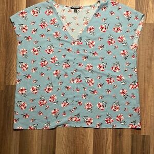 Hilary Radley short sleeve floral blouse